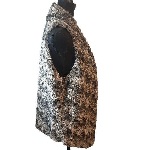 Tart Collection Open Faux Fur Vest Women Size Medium Lined Super Soft - Picture 4 of 10
